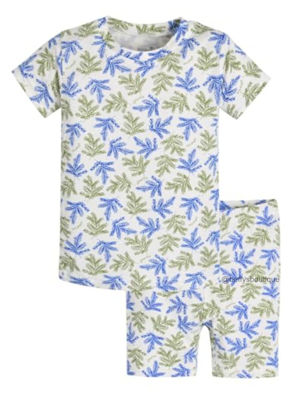 Kids Pajama Set 2pc Short Sleeve Viscose Spandex Toddler Sleepwear